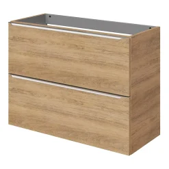 GoodHome Meuble sous vasque suspendu faible profondeur effet chêne l.80 x H.60 x P.36 cm, Imandra* Meuble Buanderie|Meuble De Salle De Bains Faible Profondeur