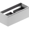 Ipiemme SRL Meuble sous vasque suspendu blanc mat l.120 x H.46,5 x P.50,5 cm évacuation centrale, Pura+* Meuble Sous-Vasque