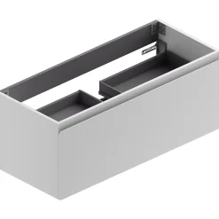 Ipiemme SRL Meuble sous vasque suspendu blanc mat l.120 x H.46,5 x P.50,5 cm évacuation centrale, Pura+* Meuble Sous-Vasque