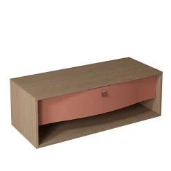 Decotec Meuble sous vasque suspendu terracotta mat 1 tiroir l.120 x H.40 x P.50 cm, Havana