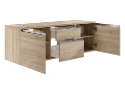 Vente-unique Meuble sous vasque suspendu - Naturel clair - 150 cm - JIMENA II* Meuble Sous-Vasque
