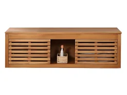 Vente-unique Meuble sous vasque suspendu en bois d'acacia - 130 cm - PENEBEL