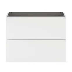 GoodHome Meuble sous vasque suspendu faible profondeur blanc mat l.80 x H.60 x P.36 cm, Imandra