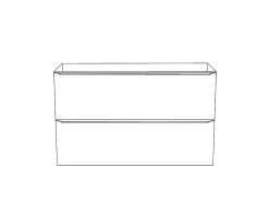 GoodHome Meuble sous vasque suspendu effet chêne l.100 x H.60 x P.45 cm, Imandra* Meuble Buanderie|Meuble Sous-Vasque