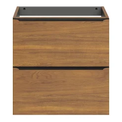 GoodHome Meuble sous vasque suspendu faible profondeur effet noyer l.60 x H.60 x P.36 cm, Imandra* Meuble Buanderie|Meuble De Salle De Bains Faible Profondeur