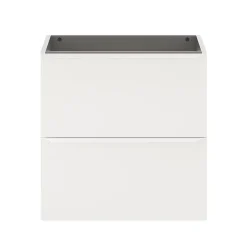 GoodHome Meuble sous vasque suspendu faible profondeur blanc mat l.60 x H.60 x P.36 cm, Imandra