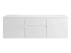 Vente-unique Meuble sous vasque suspendu - Blanc - 150 cm - JIMENA II* Meuble Sous-Vasque