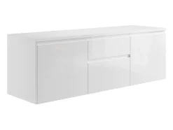 Vente-unique Meuble sous vasque suspendu - Blanc - 150 cm - JIMENA II* Meuble Sous-Vasque