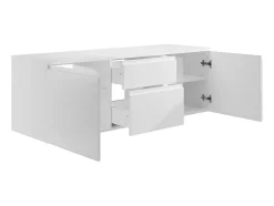 Vente-unique Meuble sous vasque suspendu - Blanc - 150 cm - JIMENA II* Meuble Sous-Vasque