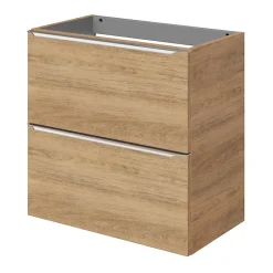 GoodHome Meuble sous vasque suspendu faible profondeur effet chêne l.60 x H.60 x P.36 cm, Imandra* Meuble Buanderie|Meuble De Salle De Bains Faible Profondeur