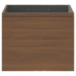 GoodHome Meuble sous vasque suspendu effet noyer 2 tiroirs l.60 x H.48 x P.45 cm Levanna