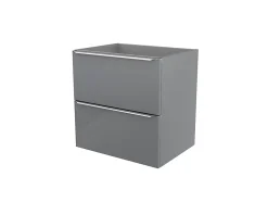 GoodHome Meuble sous vasque suspendu gris brillant l.60 x H.60 x P.45 cm, Imandra* Meuble Buanderie|Meuble Sous-Vasque