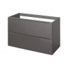 GoodHome Meuble sous vasque suspendu gris taupe brillant l.100 x H.60 x P.45 cm, Imandra* Meuble Buanderie|Meuble Sous-Vasque