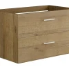 Vente-unique Meuble sous vasque suspendu - Coloris naturel clair - 80 cm - KAYLA
