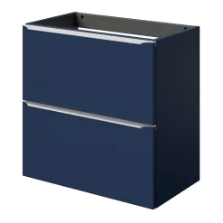GoodHome Meuble sous vasque suspendu faible profondeur bleu nuit mat l.60 x H.60 x P.36 cm, Imandra