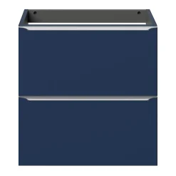 GoodHome Meuble sous vasque suspendu faible profondeur bleu nuit mat l.60 x H.60 x P.36 cm, Imandra