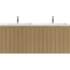Ipiemme SRL Meuble sous vasque suspendu effet chêne miel l.120 cm pour double vasque, Pura