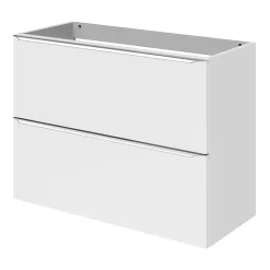 GoodHome Meuble sous vasque suspendu faible profondeur blanc brillant l.80 x H.60 x P.36 cm, Imandra