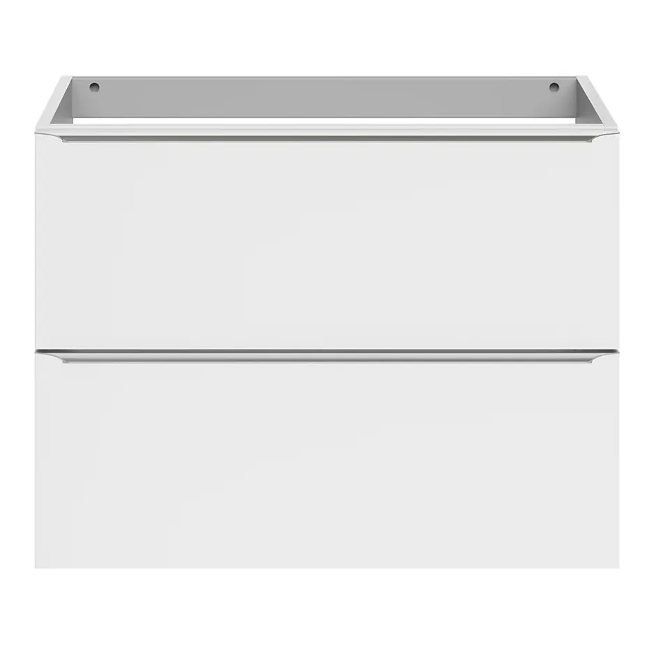 GoodHome Meuble sous vasque suspendu faible profondeur blanc brillant l.80 x H.60 x P.36 cm, Imandra