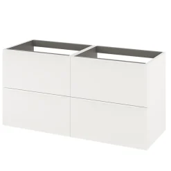 GoodHome Meuble sous vasque suspendu blanc mat l.120 x H.60 x P.45 cm, Imandra
