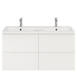 GoodHome Meuble sous vasque suspendu blanc mat l.120 x H.60 x P.45 cm, Imandra