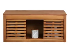 Vente-unique Meuble sous vasque suspendu en bois d'acacia - 90 cm - PENEBEL