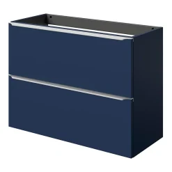 GoodHome Meuble sous vasque suspendu faible profondeur bleu nuit mat l.80 x H.60 x P.36 cm, Imandra