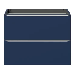 GoodHome Meuble sous vasque suspendu faible profondeur bleu nuit mat l.80 x H.60 x P.36 cm, Imandra