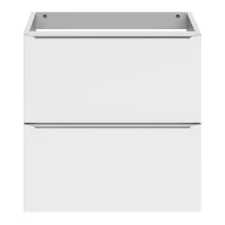 GoodHome Meuble sous vasque suspendu faible profondeur blanc brillant l.60 x H.60 x P.36 cm, Imandra