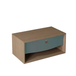 Decotec Meuble sous vasque suspendu vert toundra mat 1 tiroir l.90 x H.40 x P.50 cm, Havana* Meuble Buanderie