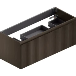 Ipiemme SRL Meuble sous vasque suspendu effet noyer l.120 cm pour double vasque, Pura