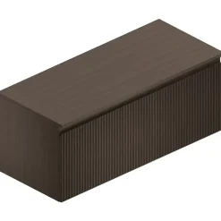 Ipiemme SRL Meuble sous vasque suspendu effet noyer l.120 cm pour double vasque, Pura