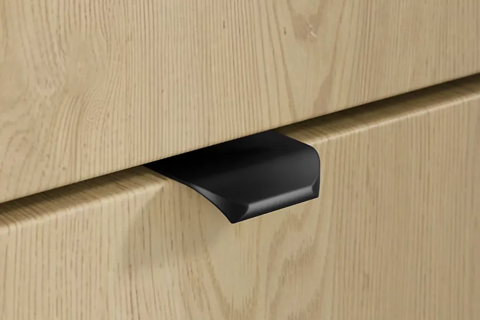 Furnidea Meuble sous vasque suspendu OVALIA - 2 tiroirs chêne 120 cm