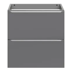 GoodHome Meuble sous vasque suspendu faible profondeur gris brillant l.60 x H.60 x P.36 cm, Imandra* Meuble Buanderie|Meuble De Salle De Bains Faible Profondeur