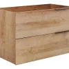 Vente-unique Meuble sous vasque suspendu - Naturel clair - 80 cm - NISAYA* Meuble Sous-Vasque
