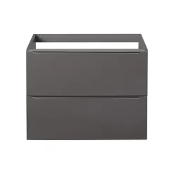 GoodHome Meuble sous vasque suspendu gris taupe brillant l.80 x H.60 x P.45 cm, Imandra