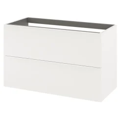 GoodHome Meuble sous vasque suspendu blanc mat l.100 x H.60 x P.45 cm, Imandra
