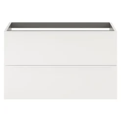 GoodHome Meuble sous vasque suspendu blanc mat l.100 x H.60 x P.45 cm, Imandra