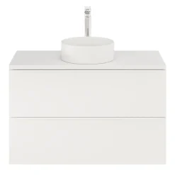 GoodHome Meuble sous vasque suspendu blanc mat l.100 x H.60 x P.45 cm, Imandra