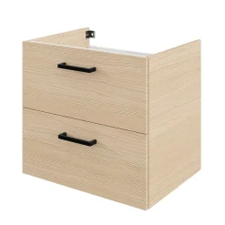 Meuble sous vasque suspendu effet chêne 2 tiroirs l.60 x H.55 x P.45 cm, Opah* Meuble Buanderie|Meuble Sous-Vasque