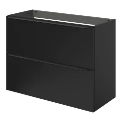 GoodHome Meuble sous vasque suspendu faible profondeur noir mat l.80 x H.60 x P.36 cm, Imandra* Meuble Buanderie|Meuble De Salle De Bains Faible Profondeur