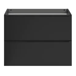 GoodHome Meuble sous vasque suspendu faible profondeur noir mat l.80 x H.60 x P.36 cm, Imandra* Meuble Buanderie|Meuble De Salle De Bains Faible Profondeur