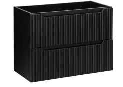 Furnidea Meuble sous vasque suspendu 2 tiroirs NOVA NOIR 80 CM* Meuble Sous-Vasque
