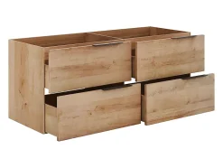 Vente-unique Meuble sous vasque suspendu - Naturel clair - 120 cm - NISAYA