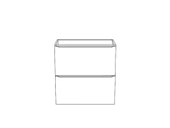 GoodHome Meuble sous vasque suspendu blanc brillant l.60 x H.60 x P.45 cm, Imandra