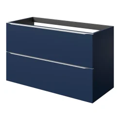 GoodHome Meuble sous vasque suspendu bleu nuit mat l.100 x H.60 x P.45 cm, Imandra