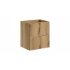 Meublorama Meuble sous vasque VANO 2 tiroirs Coloris chene L50 x P57 x H39 cm Meuble suspendu* Meuble Sous-Vasque