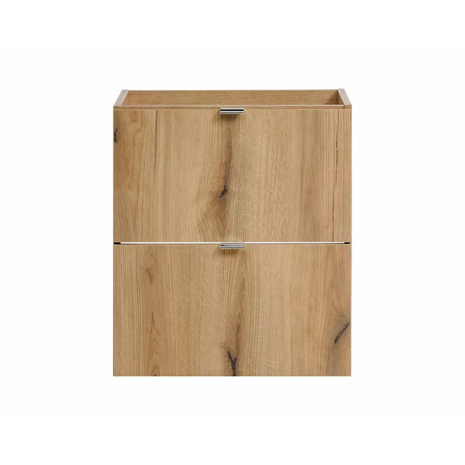 Meublorama Meuble sous vasque VANO 2 tiroirs Coloris chene L50 x P57 x H39 cm Meuble suspendu* Meuble Sous-Vasque