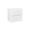 Meublorama Meuble sous vasque VANO 2 tiroirs Blanc alpin L60 x P39 x H57 cm Meuble suspendu* Meuble Sous-Vasque
