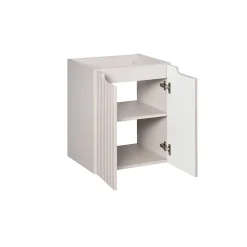 Meublorama Meuble sous vasque VANO 50 cm 2 portes Coloris marron congo L50 x P39 x H57 cm Meuble suspendu* Meuble Sous-Vasque